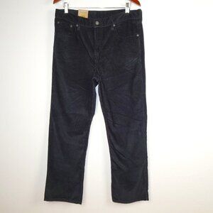 Levi's Corduroy Pants Jeans Women's Size 31x30 Black Cords 1980's Straight Leg